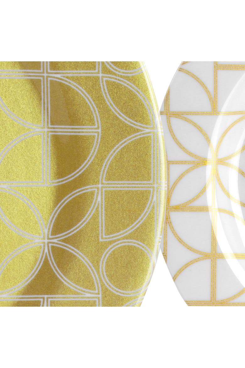 12 piece Melamine Dinnerware Set, Alternate, color, Gold