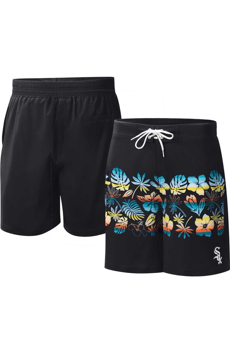 G-III SPORTS BY CARL BANKS Men's G-III Sports by Carl Banks  Black Chicago White Sox Breeze Volley Swim Shorts, Main, color, Black