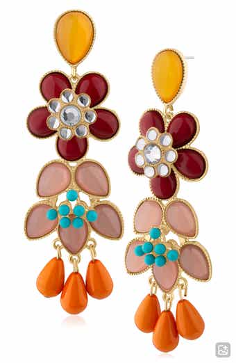 Flower Linear Drop Earrings (Nordstrom Exclusive)