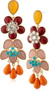 JARDIN Flower Linear Drop Earrings