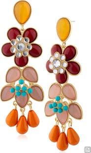 JARDIN Flower Linear Drop Earrings (Nordstrom Exclusive)