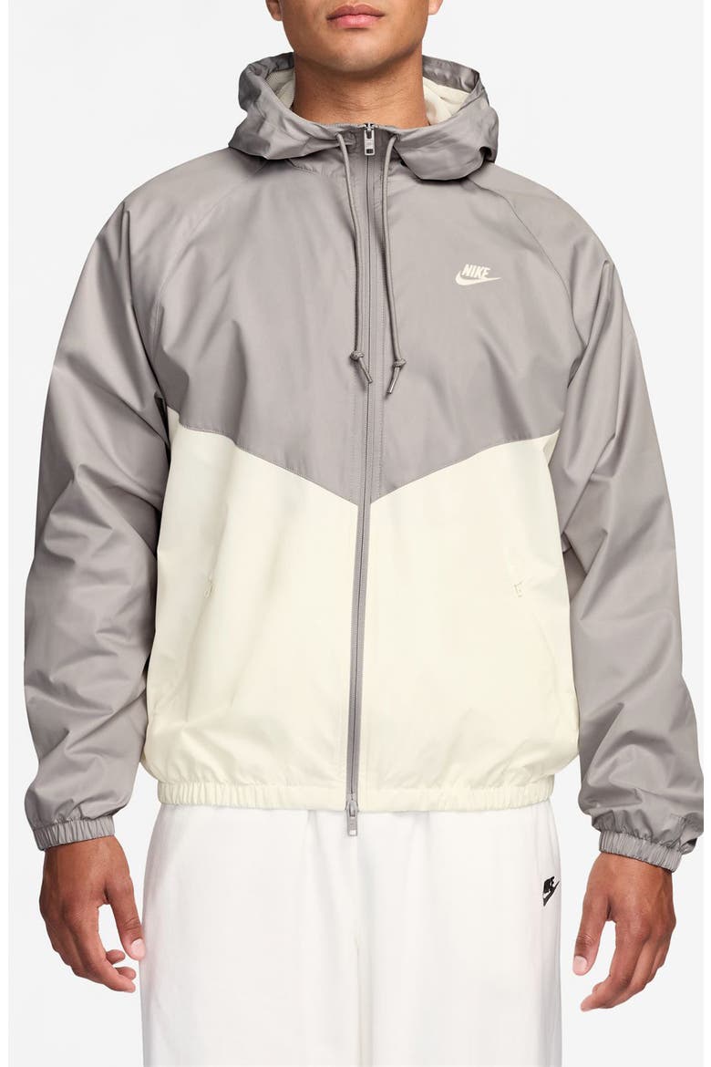Windrunner Hooded Lined Jacket, Main, color, LIGHT IRON ORE/ SAIL
