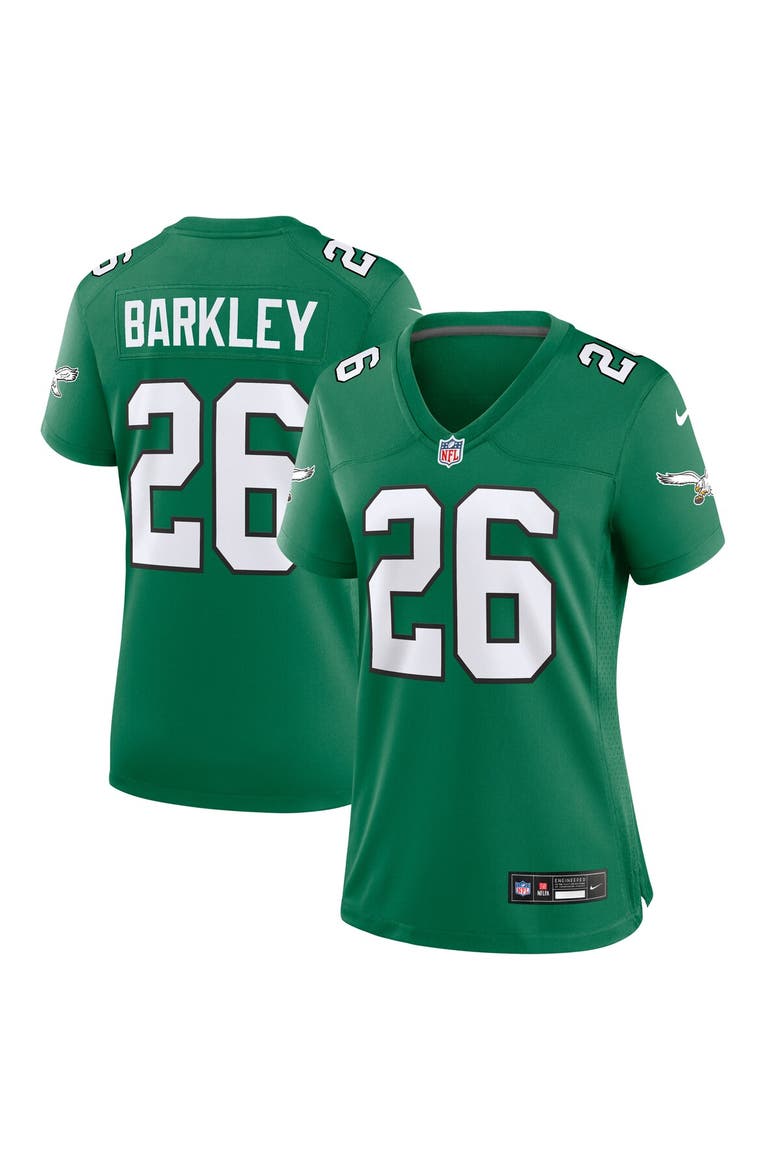 Women's Nike Saquon Barkley  Kelly Green Philadelphia Eagles Alternate Game Jersey, Main, color, Kelly Green