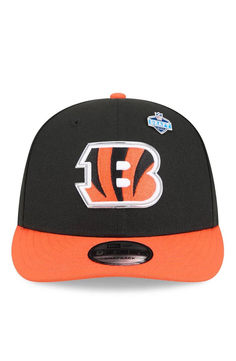 New Era Men's New Era  Black/Orange Cincinnati Bengals 2026 NFL Draft On Stage Pre-Curved 9FIFTY Snapback Hat, Alternate, color, Black