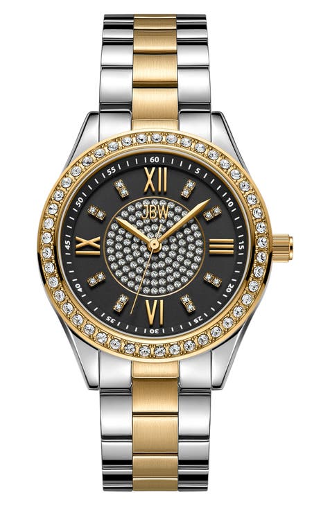 Mondrain Diamond & Crystal Embellished Miyota Bracelet Watch, 34mm