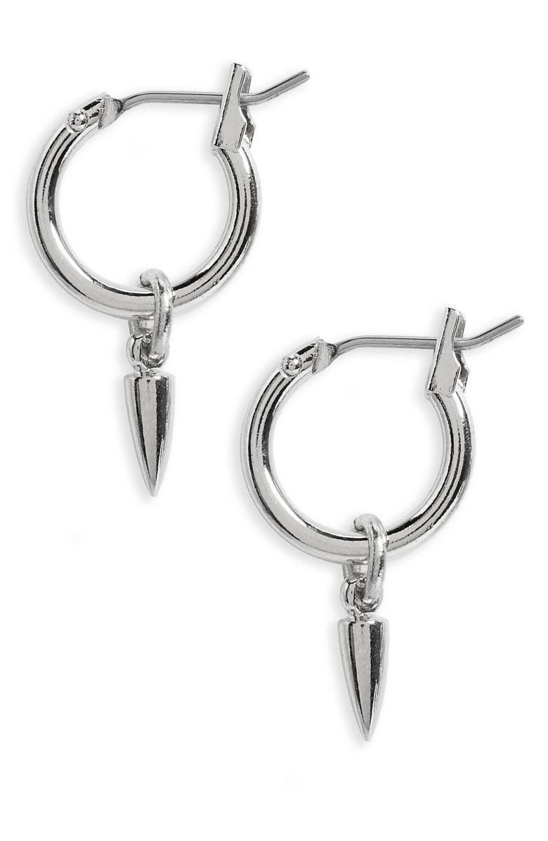 BIKO Mini Spike Hoop Earrings, Main, color, 