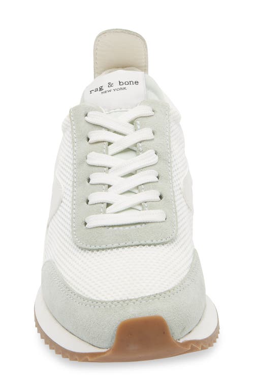 Rag & Bone Retro Runner Sneakers In Off-white/mint