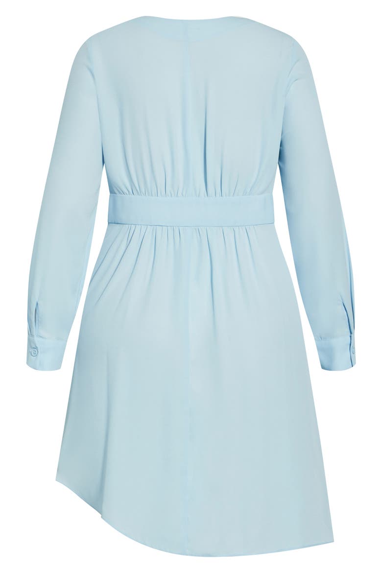 Shibara Faux Wrap High-Low Top, Alternate, color, SKY