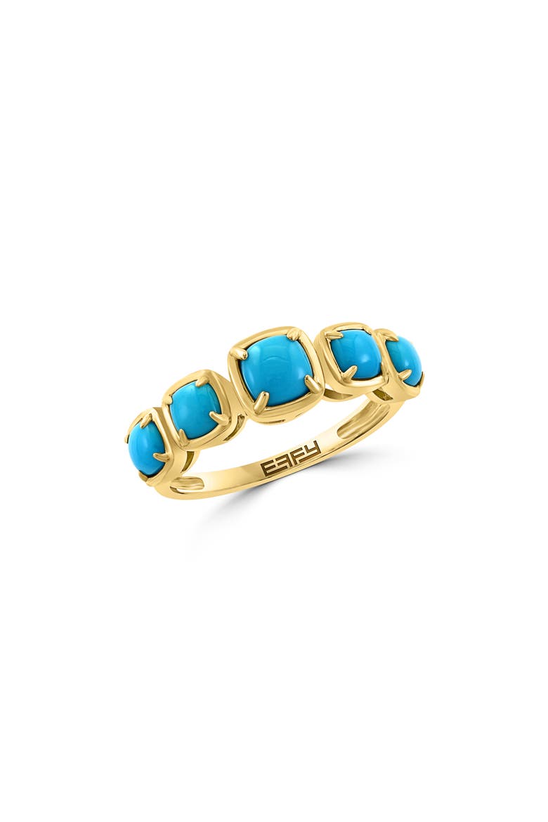 Turquoise Band Ring, Main, color, BLUE