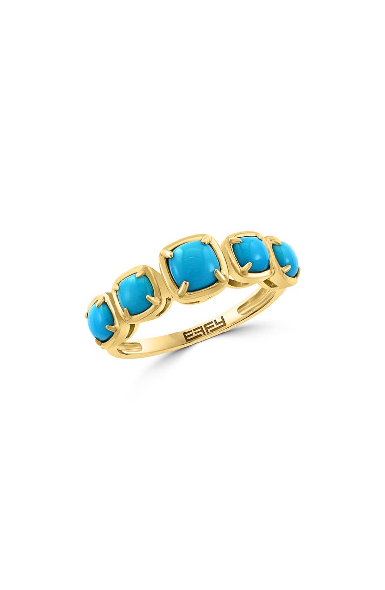 EFFY Turquoise Band Ring, Main, color, Blue