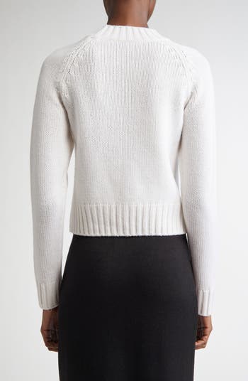 Raglan Sleeve Wool & Cashmere Crewneck Sweater
