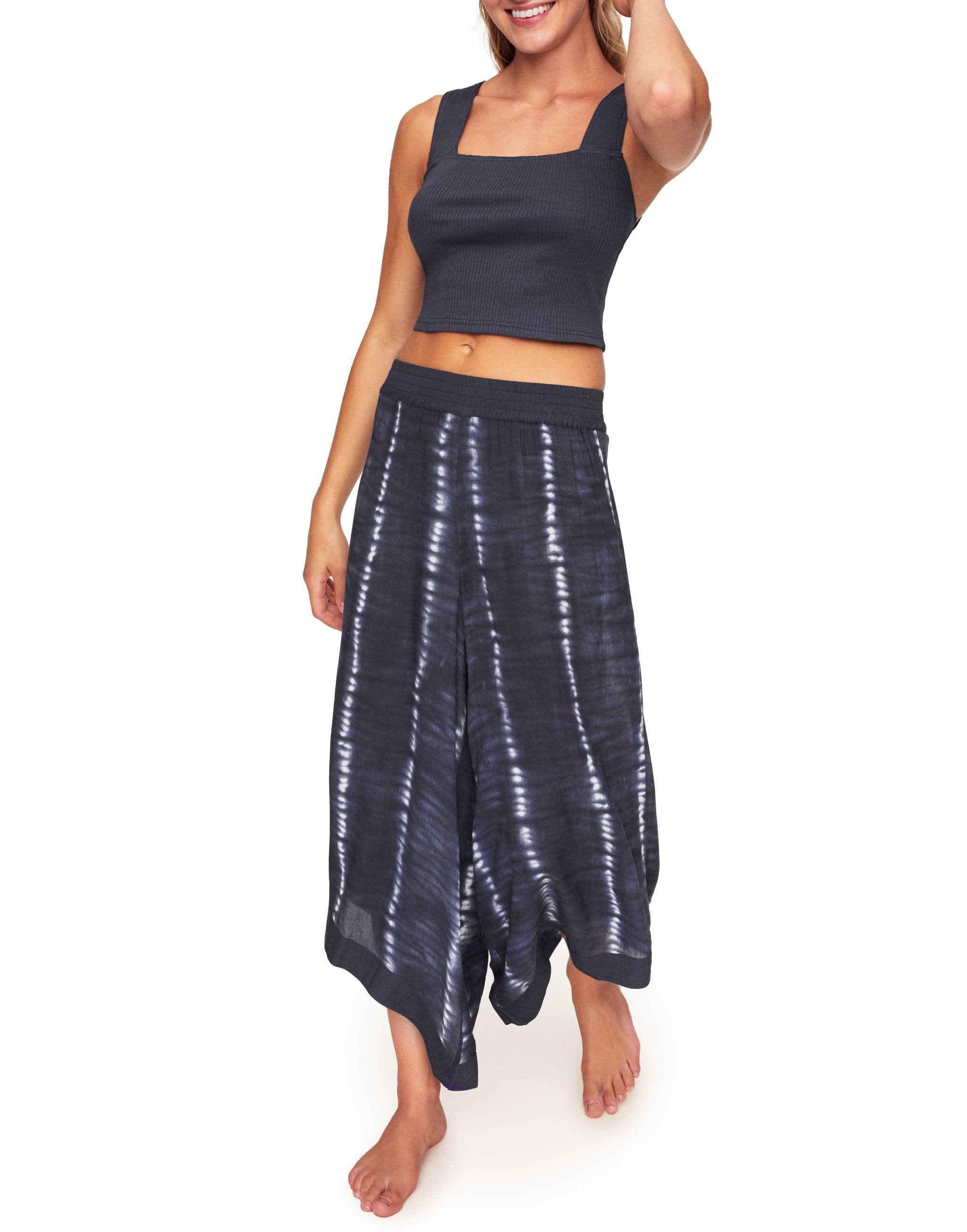 Adore Me Evi Tank & Pant Set in Tie Dye Grey 