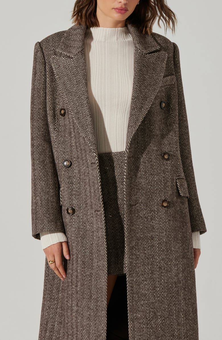 ASTR the Label Morana Longline Herringbone Coat, Alternate, color, 
