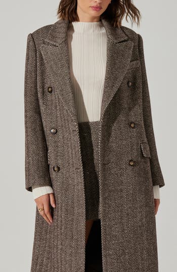 Morana Longline Herringbone Coat