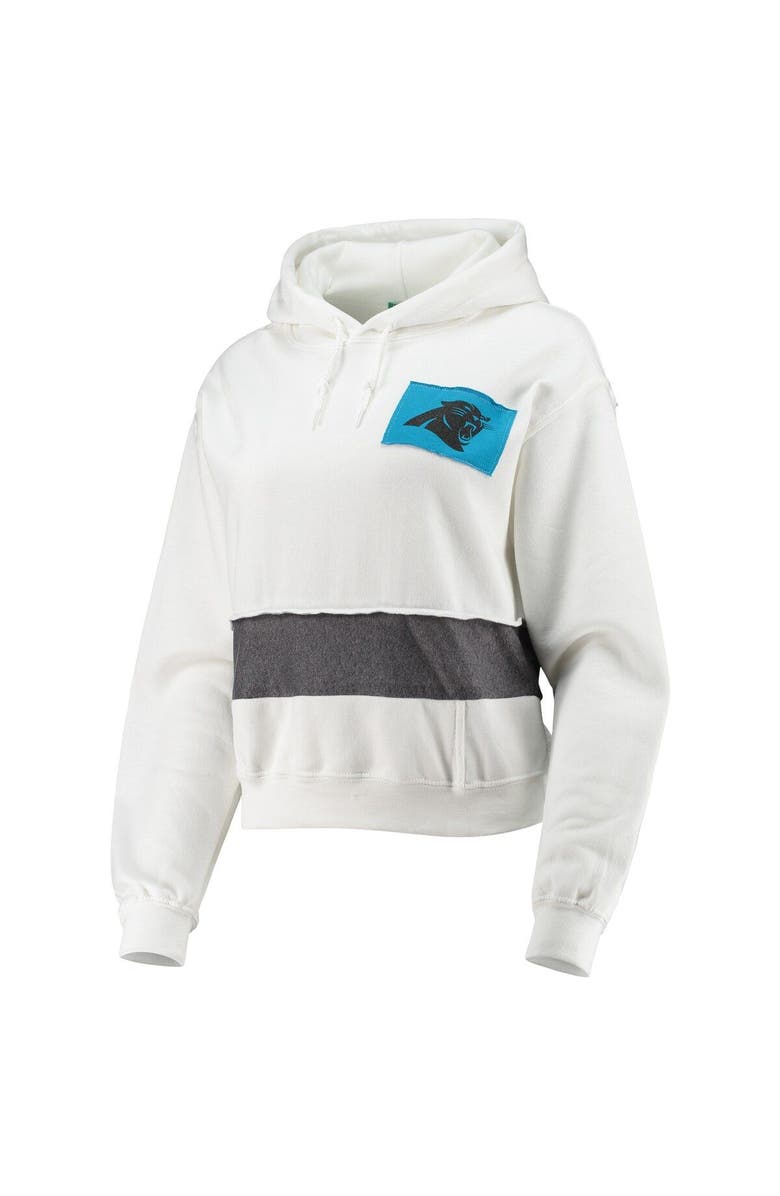 REFRIED APPAREL Women's Refried Apparel White Carolina Panthers Sustainable Crop Dolman Pullover Hoodie, Alternate, color, White
