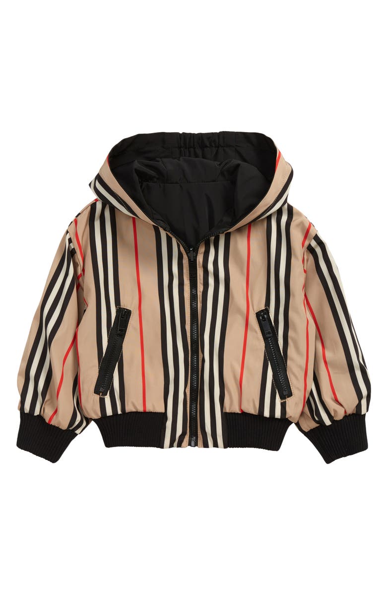 Burberry Kids' Tommy Icon Reversible Hooded Jacket, Alternate, color, 