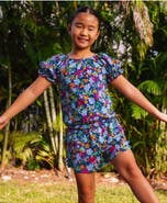 Lands' End Girls Knit Side Bow Shorts