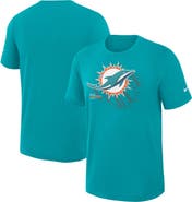 Nike Men's Nike Aqua Miami Dolphins Left End Run Slub Performance T-Shirt