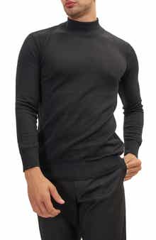 Relaxed Fit Mock Neck Sweater