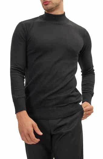 Relaxed Fit Mock Neck Sweater