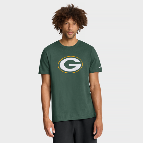 Men's Nike Green Green Bay Packers Essential Logo T-Shirt