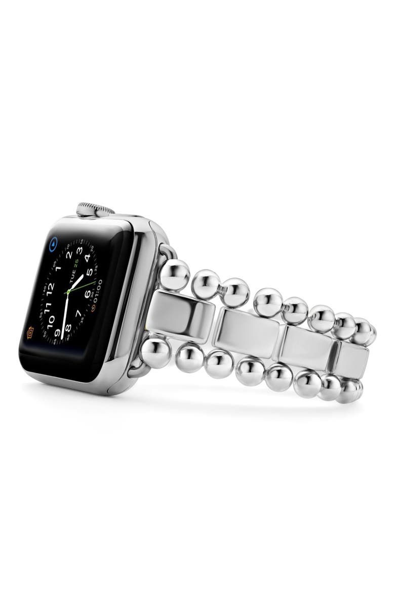 LAGOS Smart Caviar Sterling Silver Apple Watch<sup>®</sup> Watchband, Alternate, color, Silver