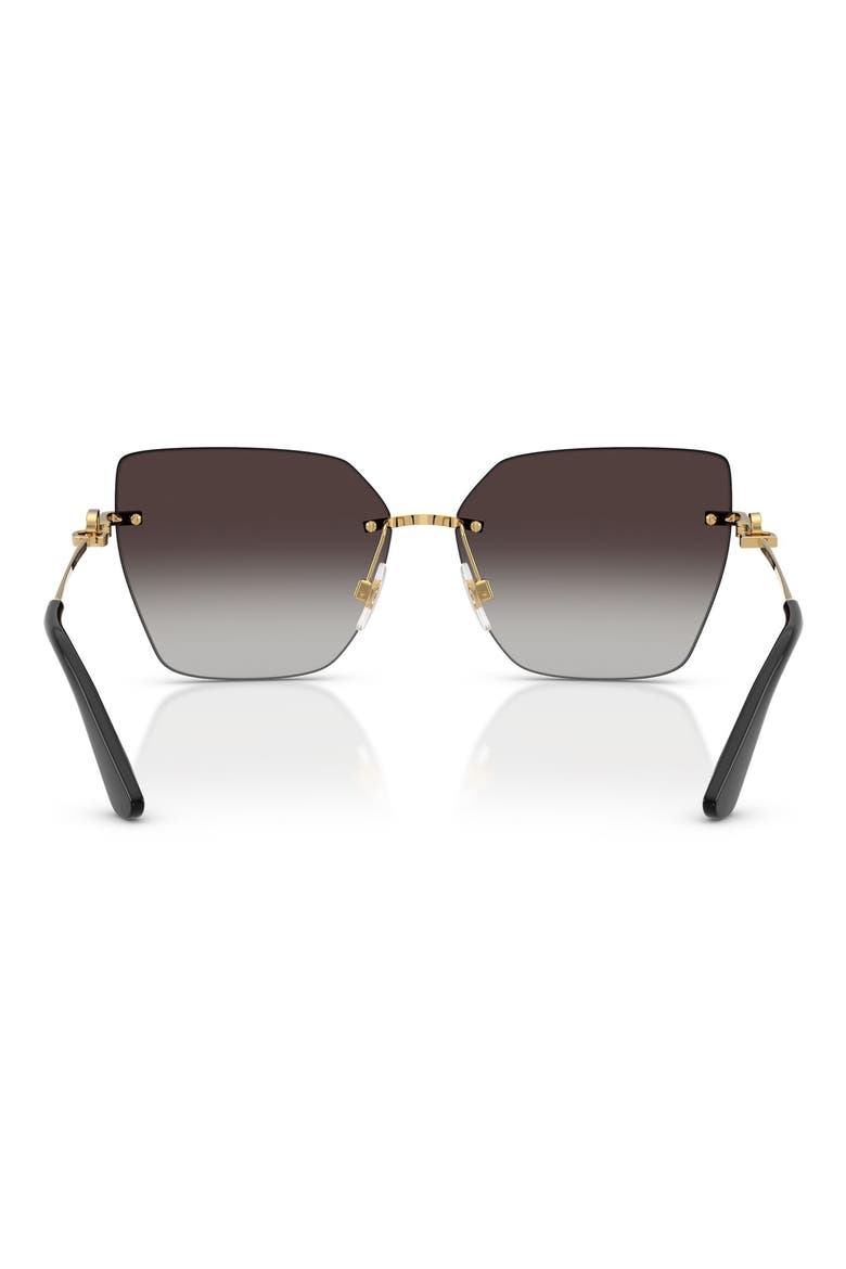 62mm Oversize Gradient Cat Eye Sunglasses, Alternate, color, GOLD / GREY GRADIENT