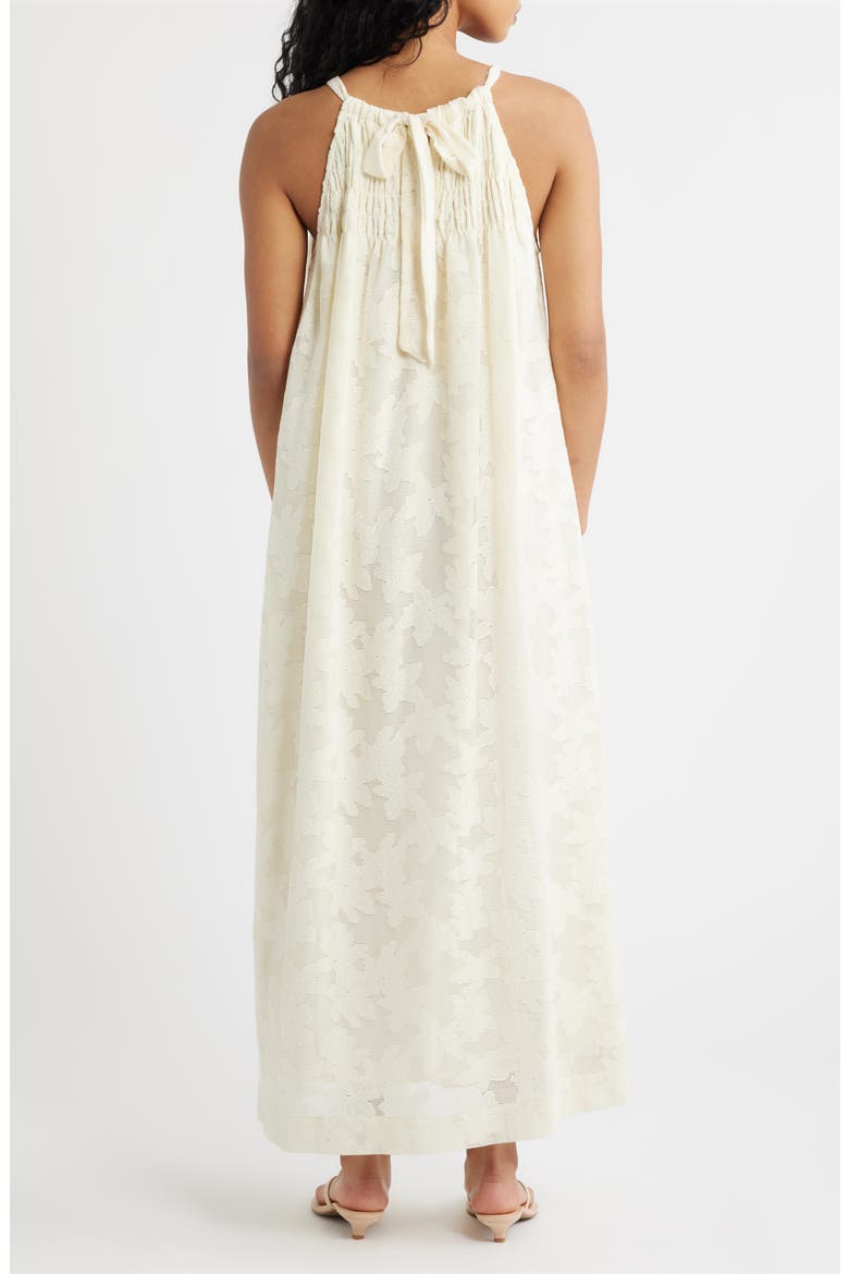 Merope Cotton Blend Maxi Dress, Alternate, color, BEURRE
