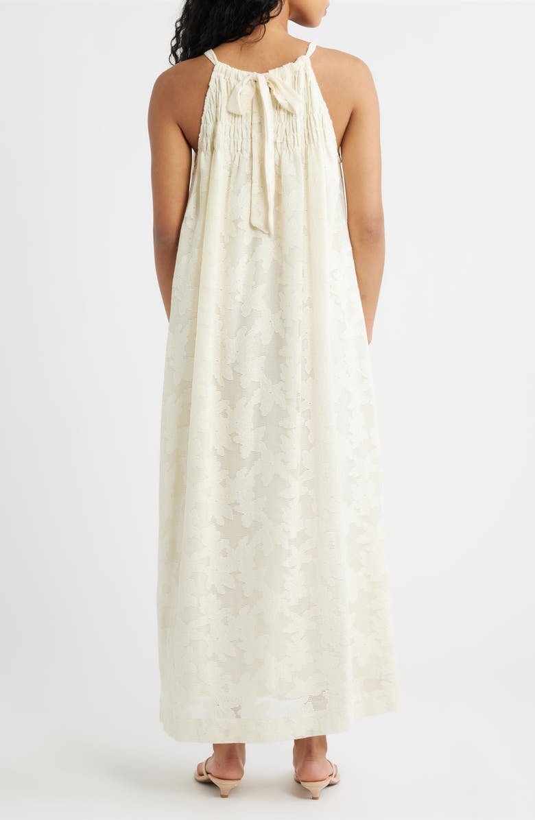 FRNCH Merope Cotton Blend Maxi Dress, Alternate, color, Beurre