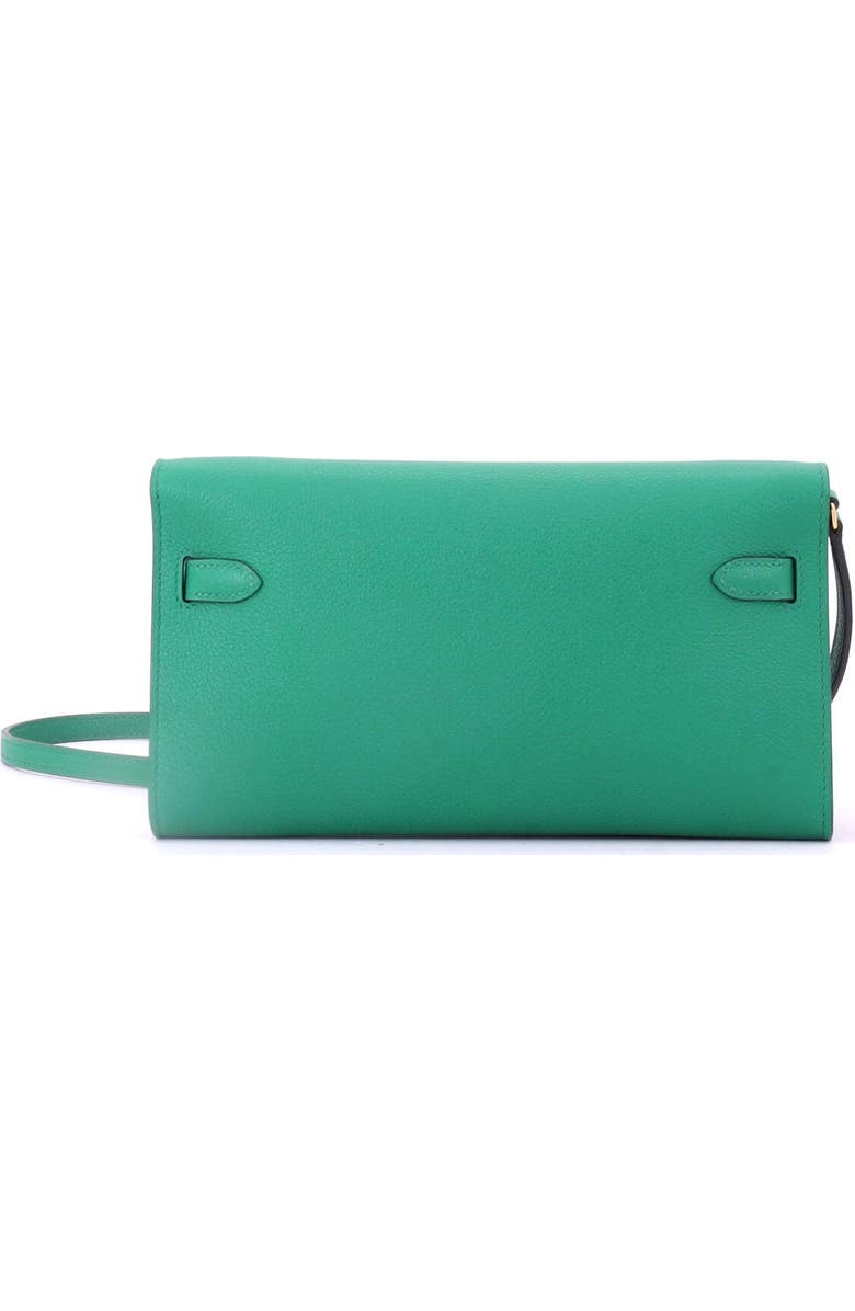 Pre-Owned Hermes Kelly To Go Wallet Evercolor, Alternate, color, Vert Jade