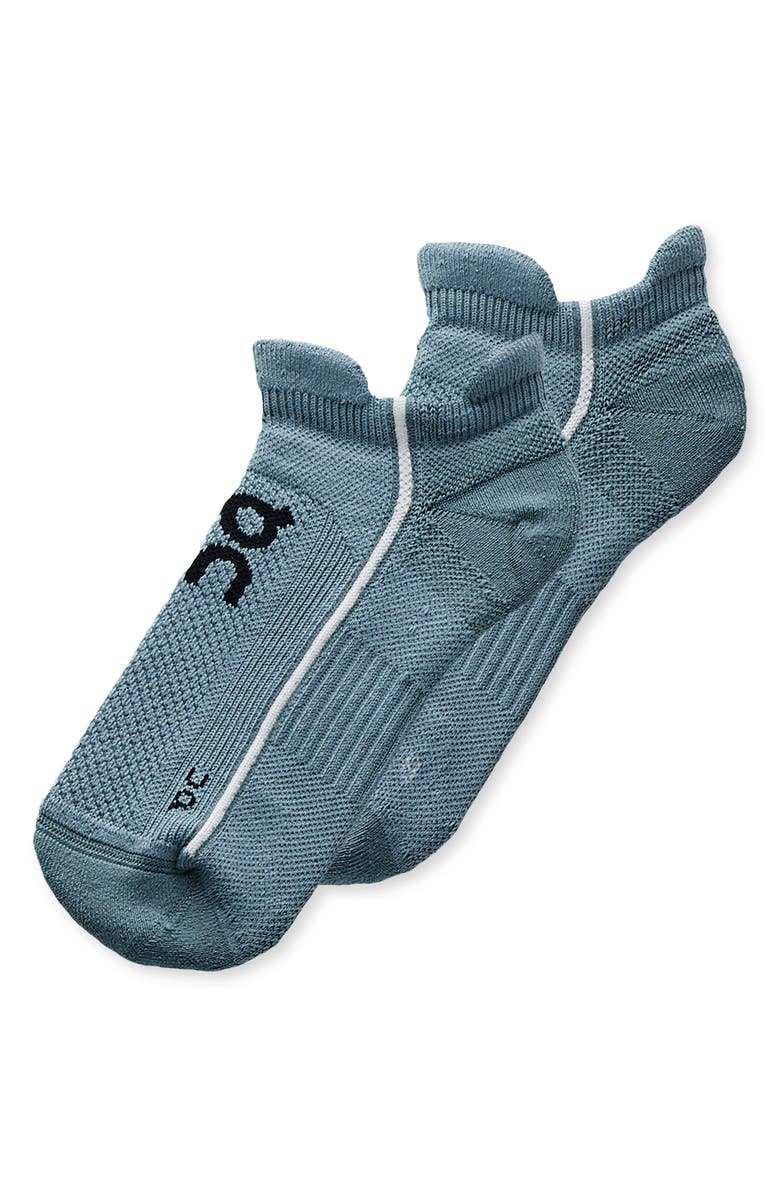 On Court Low Socks, Main, color, Tide/ Ivory