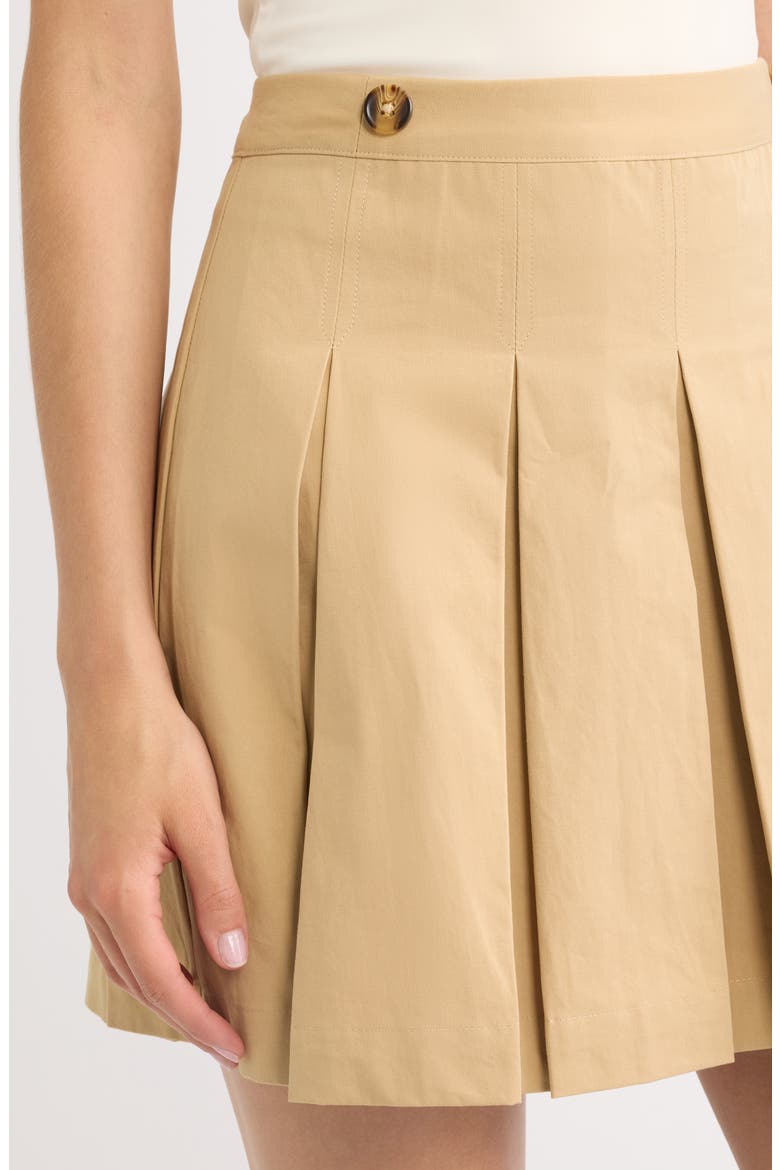 WILLOW PLEATED MINI SKIRT, Alternate, color, TAUPE