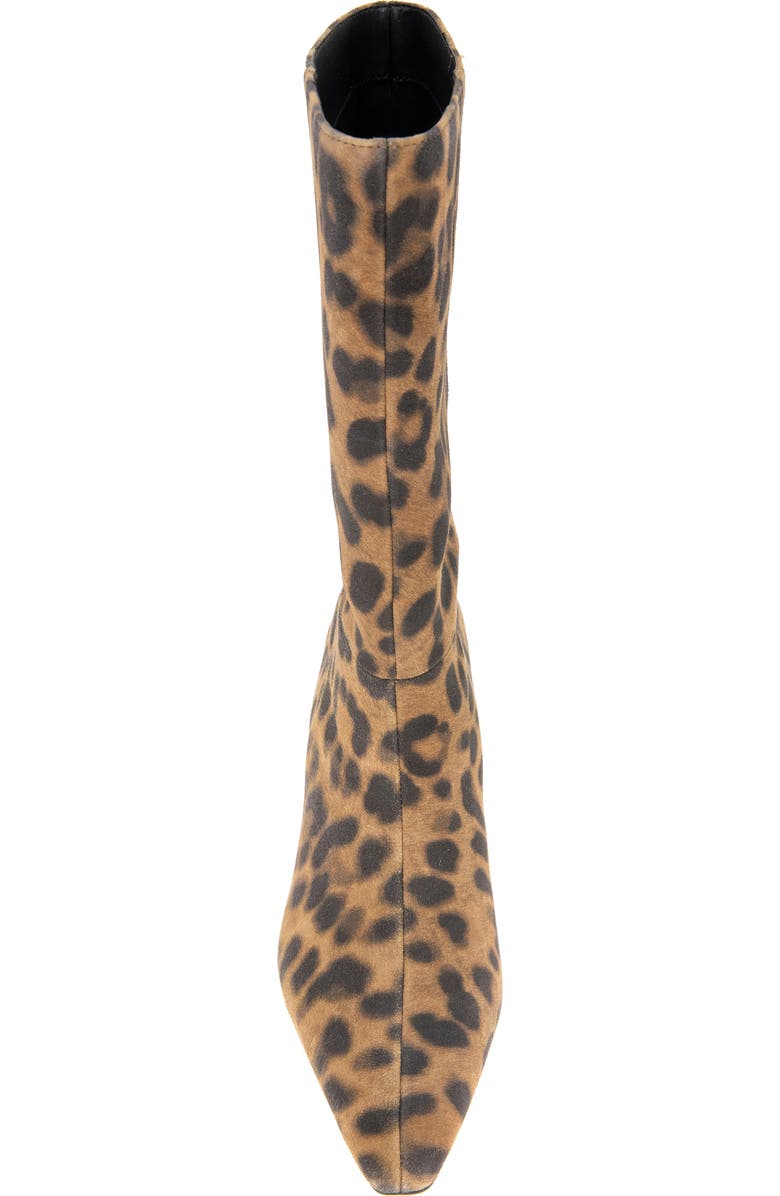 Kenneth Cole Meryl Pointed Toe Boot, Alternate, color, Leopard Suede