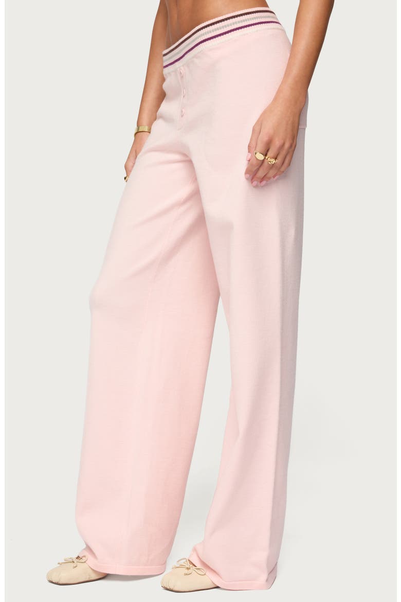 Miya Stripe Wide Leg Knit Pants, Alternate, color, LIGHT-PINK