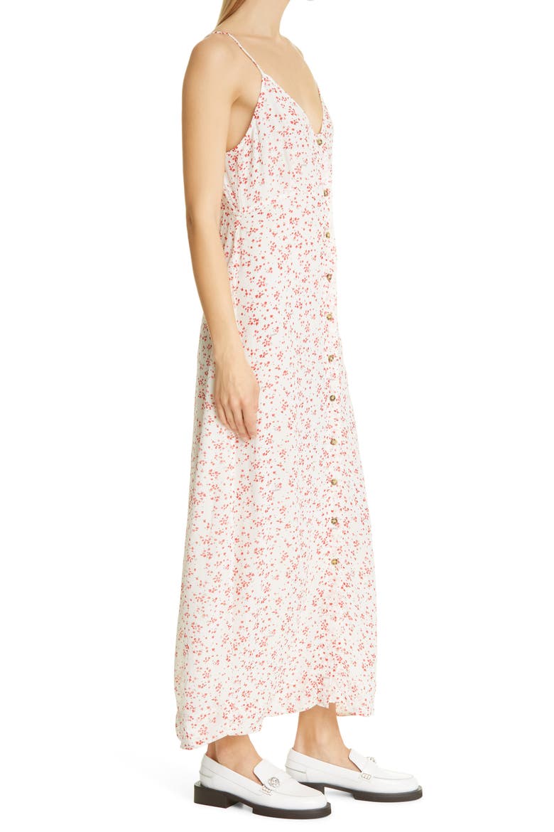 Floral Georgette Tank Dress, Alternate, color, EGRET