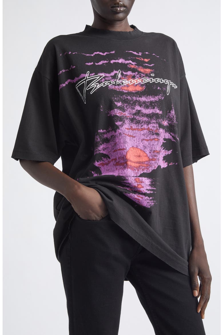 Dream Distressed Cotton Jersey Graphic T-Shirt, Main, color, 1000 BLACK