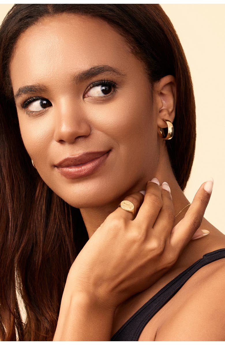 Oradina 14K Yellow Gold Flying Lion Signet Ring, Alternate, color, Yellow Gold