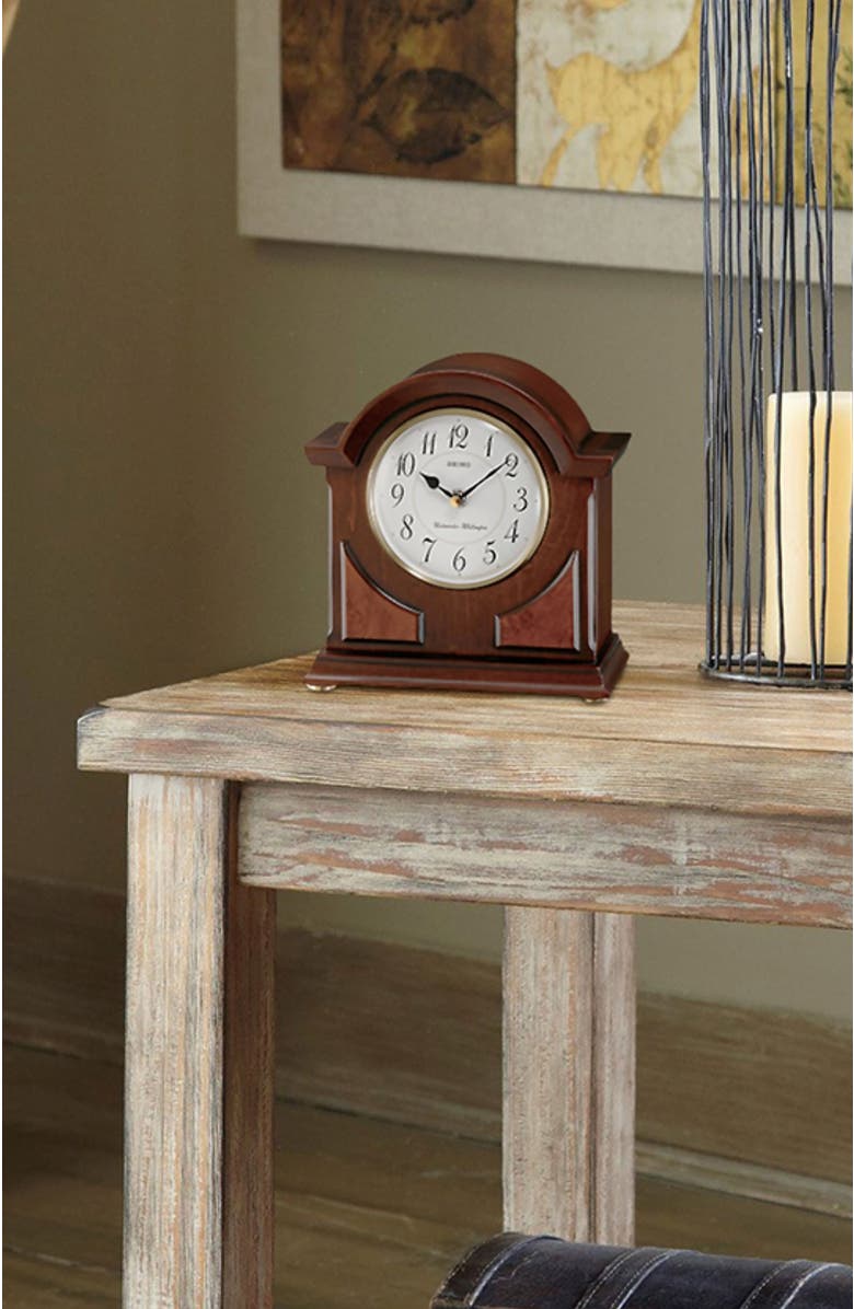 Seiko Sayo Chime Mantel Clock, Alternate, color, Brown