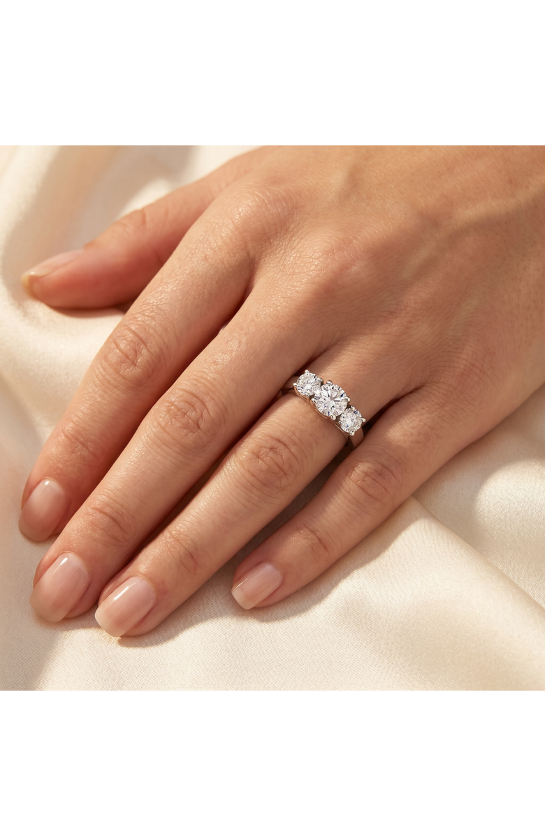 Bliss Diamond 1 3/4Ct Three Stone Round Cut Diamond Engagement Ring 14k Gold Lab Grown, Alternate, color, 14K White Gold