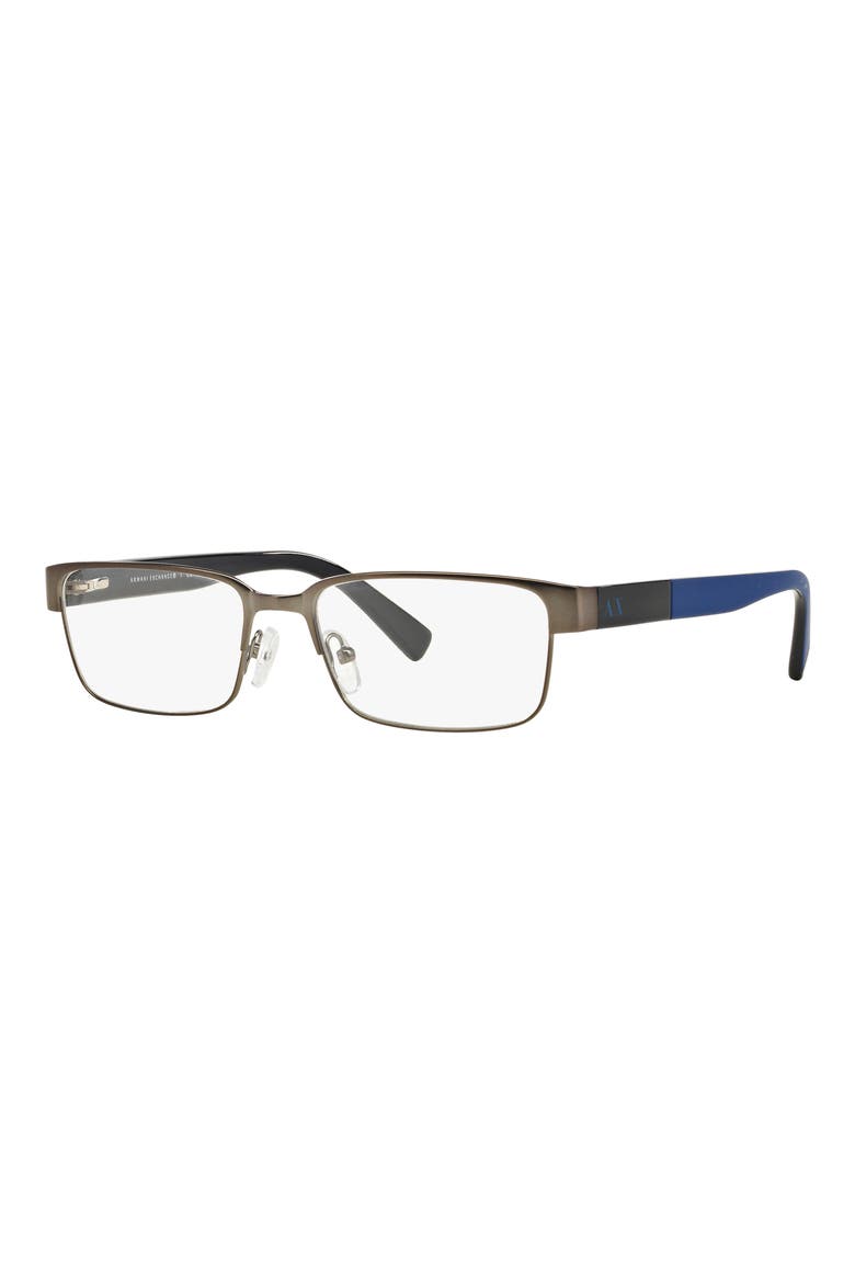 54mm Rectangle optical glasses, Alternate, color, MATTE GUNMETAL