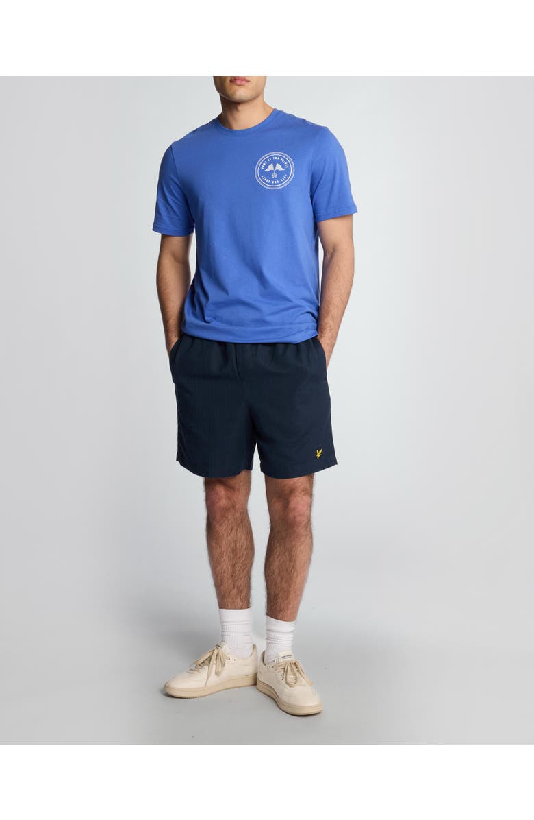 Lyle & Scott Linen Deck Shorts, Alternate, color, Dark Navy