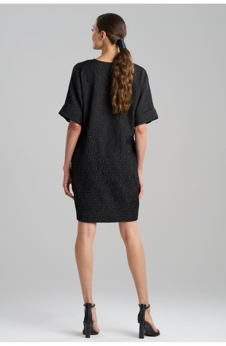 Natori FLORAL CRINKLE JACQUARD T-shirt Dress, Alternate, color, Black