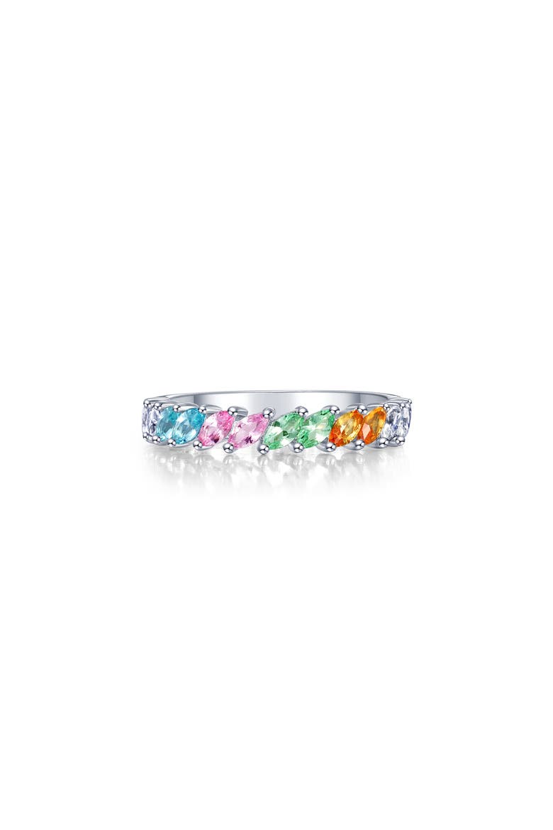 Created Sapphire & Simulated Diamond Ring, Main, color, ASSORTED