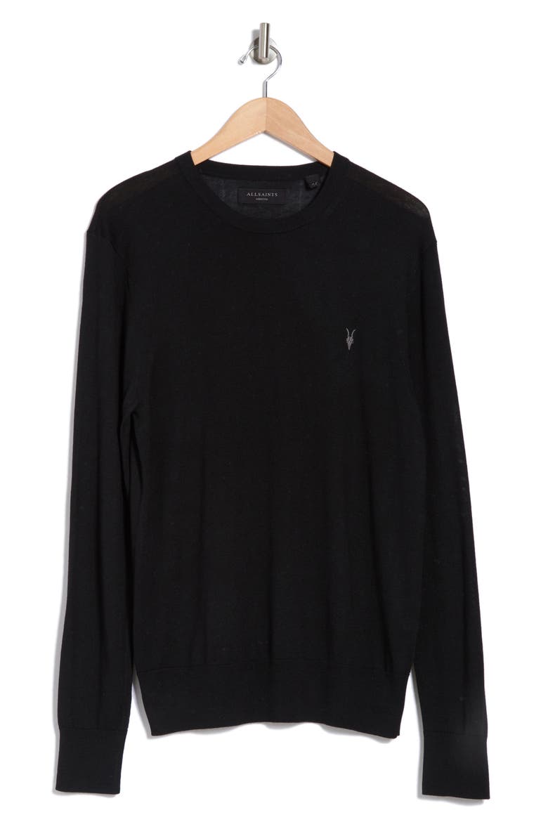 Nomo Crewneck Sweater, Alternate, color, BLACK