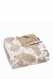 LUXE Faux Fur Throw - 50" x 60" - Snow Leopard