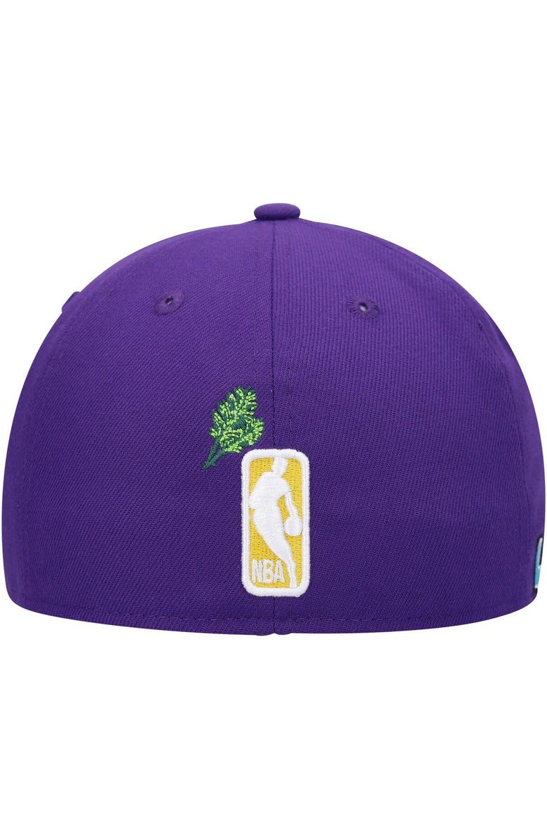 New Era Men's New Era Purple Los Angeles Lakers Stateview 59FIFTY Fitted Hat, Alternate, color, 