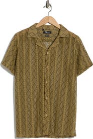 T.R. PREMIUM Modern Fit Textured Camp Shirt