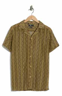 T.R. PREMIUM Modern Fit Textured Camp Shirt