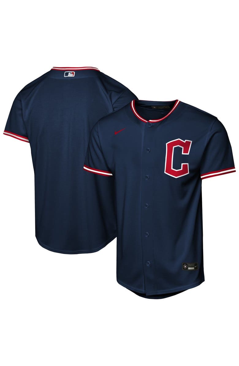 Nike Youth Nike  Navy Cleveland Guardians Alternate Replica 2.0 Jersey, Main, color, 