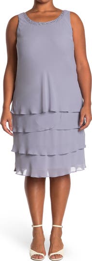 SLNY Embellished Tiered Dress with Jacket | Nordstrom SLNY Embellished Tiered Dress with Jacket | Nordstrom